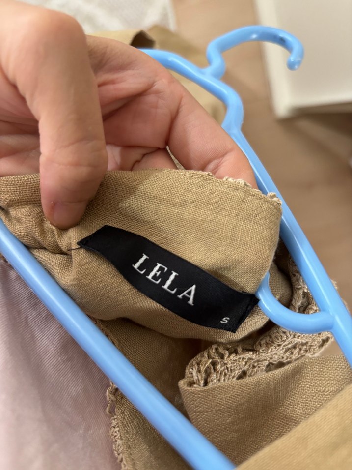 Dantel Detaylı Bej Bohem Uzun Elbise - Görsel 3