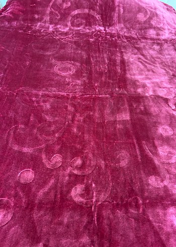 Bordo Parlak Batik Desenli battaniye - Görsel 6