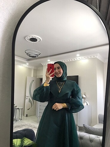SATILIK Zümrüt yeşili Abiye 38-40 beden