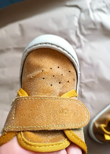 Sarı Erkek Bebek İlk Adım Ayakkabısı - Görsel 5