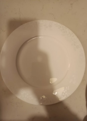 Gri Desenli Beyaz Tabak - Görsel 3