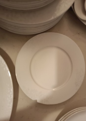 Gri Desenli Beyaz Tabak - Görsel 6