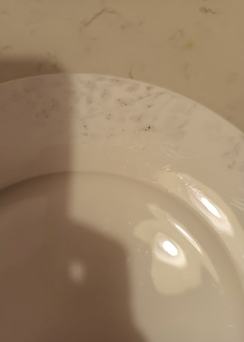 Gri Desenli Beyaz Tabak - Görsel 2