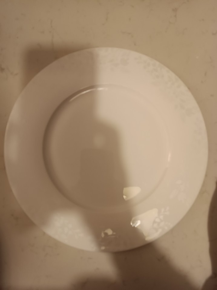 Gri Desenli Beyaz Tabak - Görsel 3