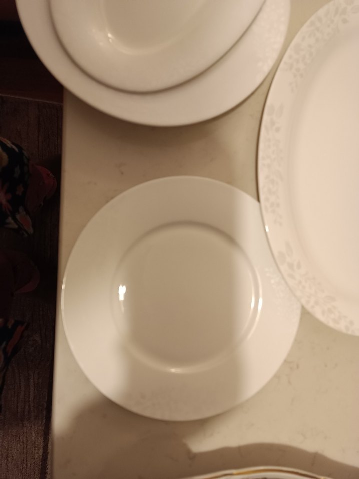 Gri Desenli Beyaz Tabak - Görsel 5