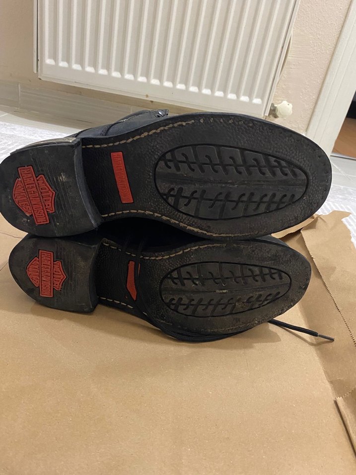 Kemer Detaylı Siyah Erkek Biker Botu Harley davidson - Görsel 2