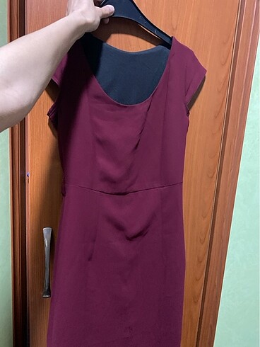 Diğer 1 kere giyildi bordo mini elbise