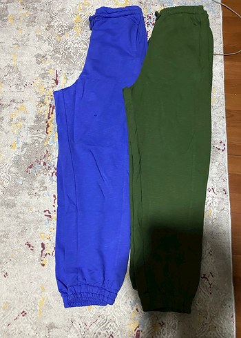 Kadın Rahat Kesim Mavi ve yeşil eşofman - Görsel 2