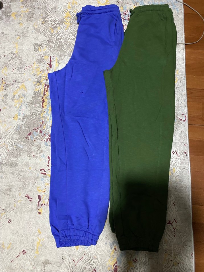 Kadın Rahat Kesim Mavi ve yeşil eşofman - Görsel 2