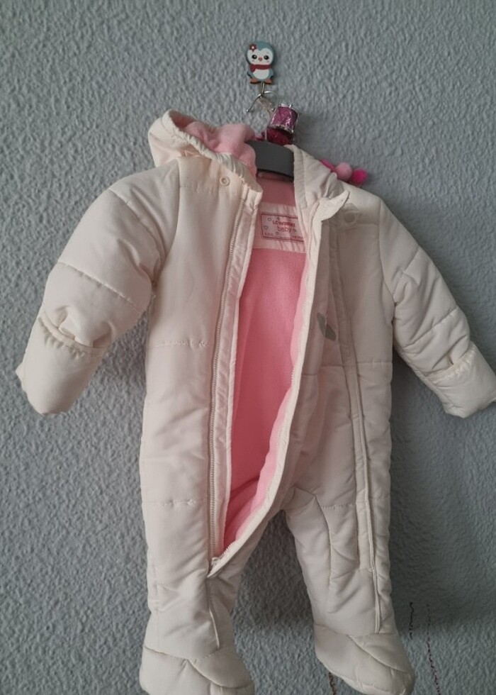 Astronot tulum, Kız bebek çocuk montu - Görsel 2