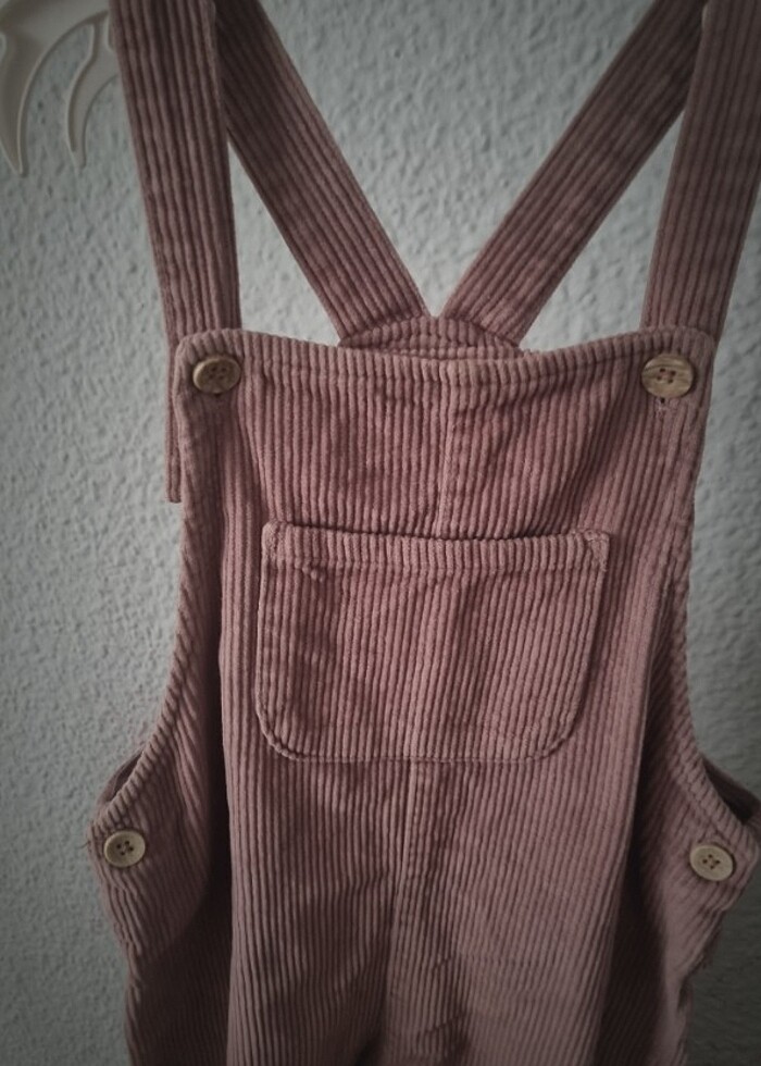 Salopet, fitilli kadife bahçıvan pantolon  - Görsel 5