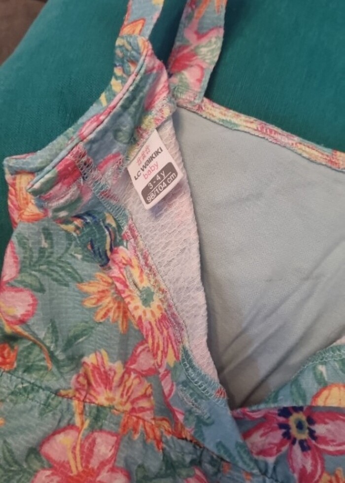 Çiçekli şort tulum, şort, tulum, salopet  - Görsel 3