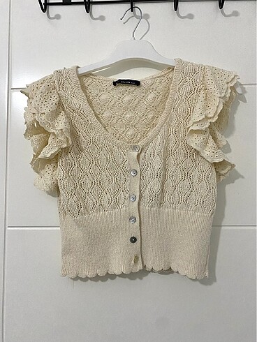 Örme bluz crop standart beden