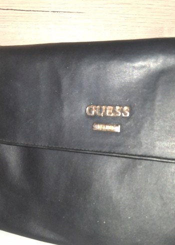 GUESS Siyah Deri Kadın Omuz Çantası - Görsel 2