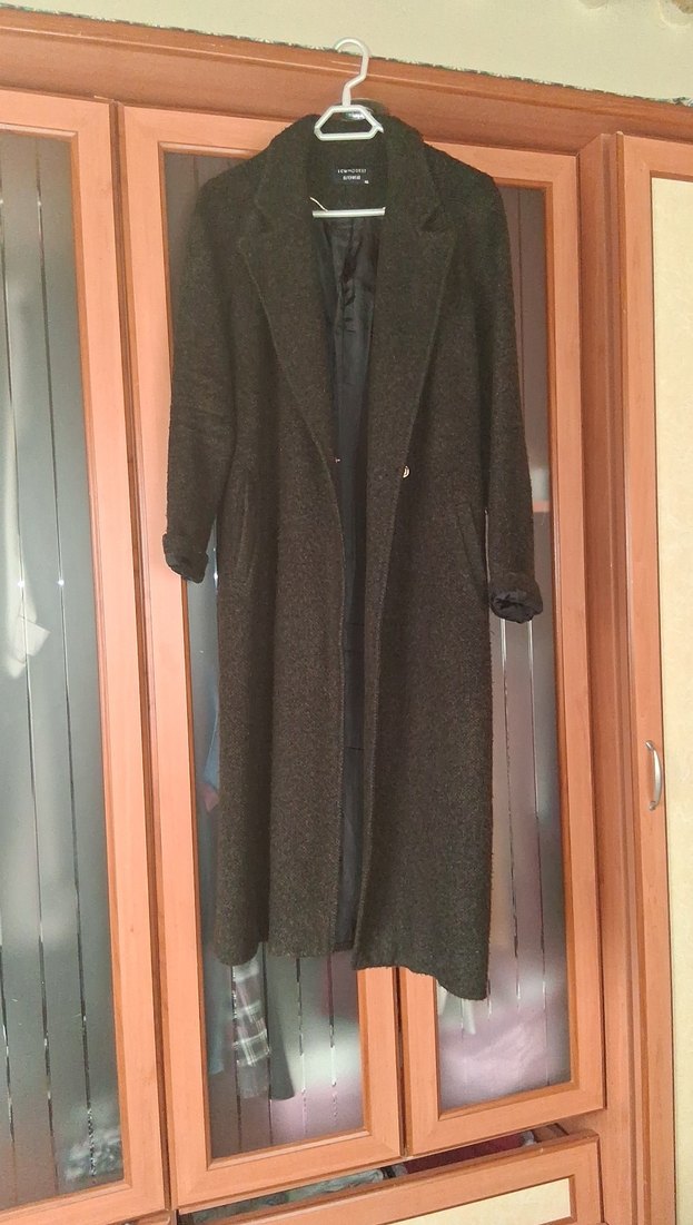 Kadın Kahverengi Uzun Yün Kaban - Görsel 2