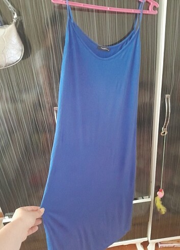 Trendyol & Milla Saks mavisi askılı elbise 