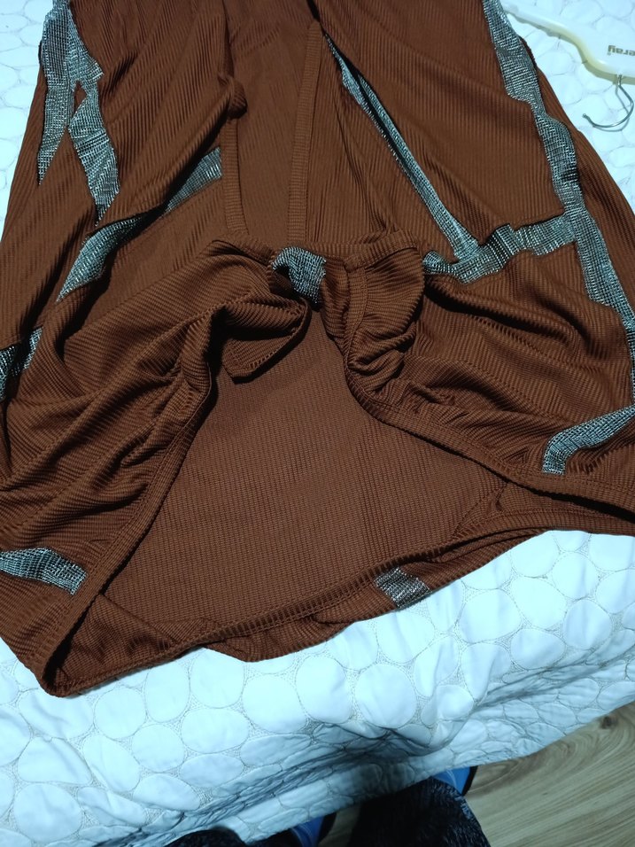 Kadın Kahverengi Uzun Salaş Bornoz - Görsel 3