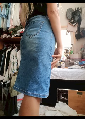 Mavi Denim Midi Etek