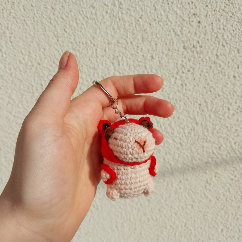 kalp motifli cappybara - Görsel 3