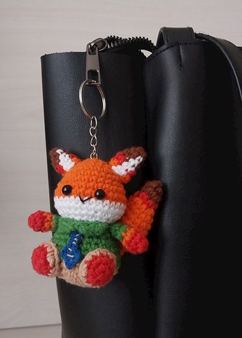 zootopia judy ve nick amigurumi anahtarlık - Görsel 2