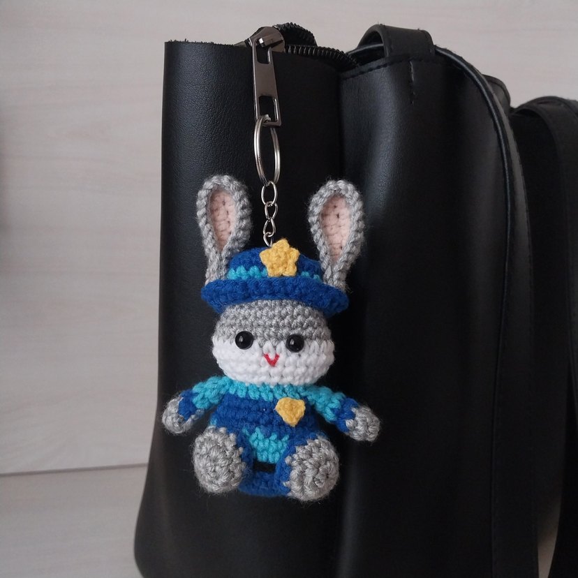zootopia judy ve nick amigurumi anahtarlık - Görsel 3