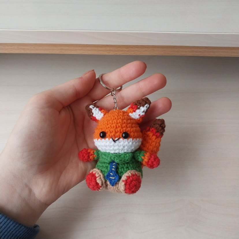 nick zootopia amigurumi anahtarlık - Görsel 2