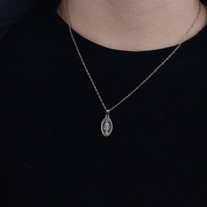 Hz. Meryem Vintage Haç Kolye - Görsel 2