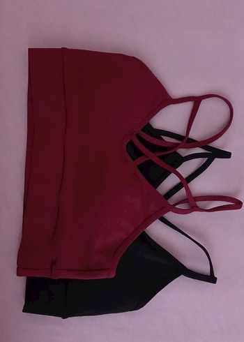 xl Beden Bordo ve Siyah Büstiyer