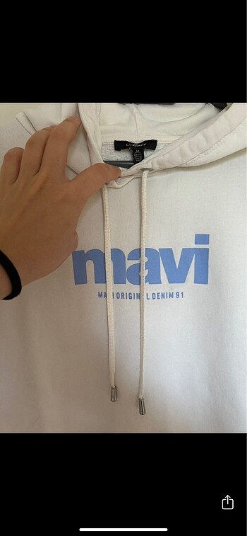 m Beden beyaz Renk Mavi kadın sweatshirt