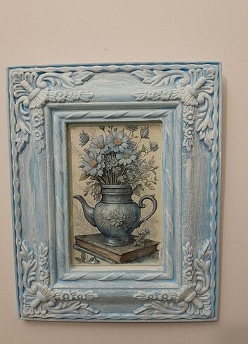 English Home Tablo, seramik, baskı resimli, camlı 2 adet, 25 cm*20 cm'dir, as