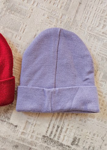 Kırmızı Örgü Kadın Bere - Görsel 2