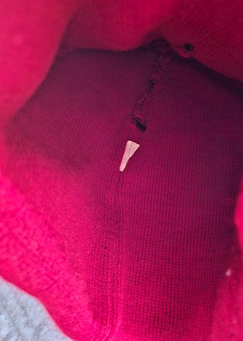 Kırmızı Örgü Kadın Bere - Görsel 4