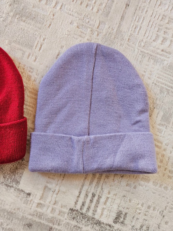 Kırmızı Örgü Kadın Bere - Görsel 2