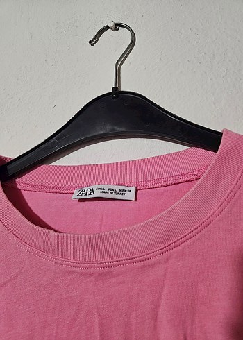 Pembe Tişört  Rahat Kesim - Görsel 3