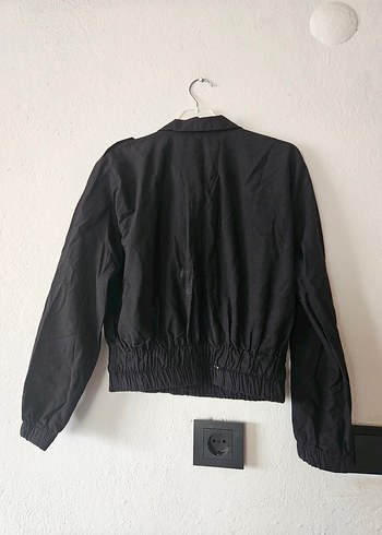 fermuarlı Siyah yağmurluk - Görsel 3