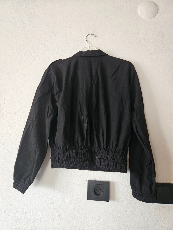 fermuarlı Siyah yağmurluk - Görsel 3