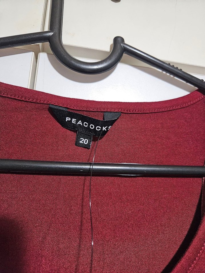 Bordo Kadın Uzun Kollu Salaş tunik - Görsel 2