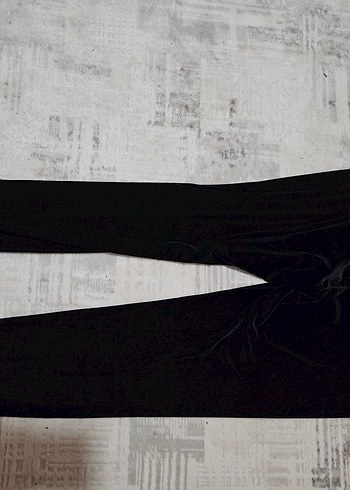 Siyah kadife Kadın Tayt - Görsel 6