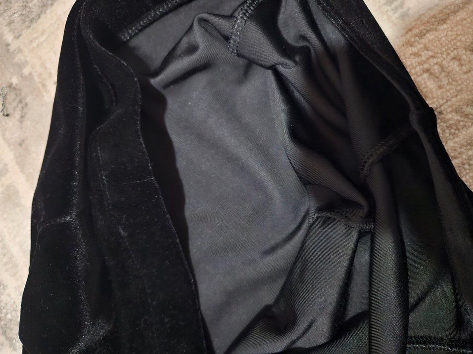 Siyah kadife Kadın Tayt - Görsel 5