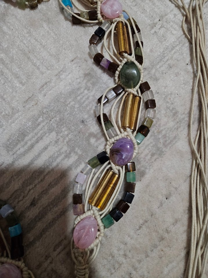 Boncuk İşlemeli Çok Renkli Bohem Kadın Kemer - Görsel 4