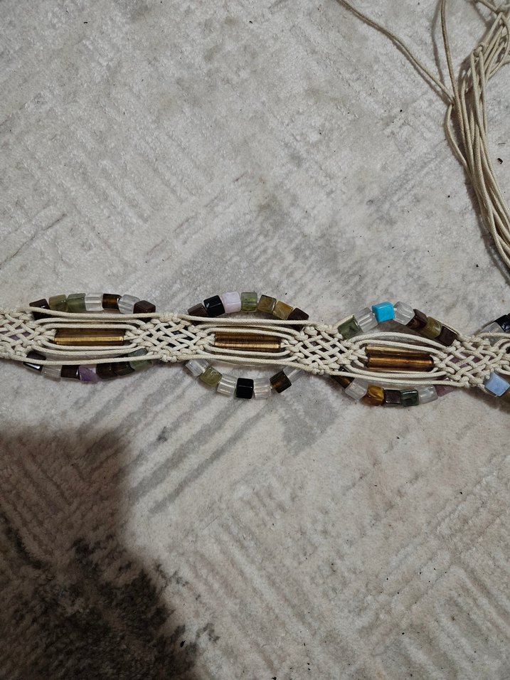 Boncuk İşlemeli Çok Renkli Bohem Kadın Kemer - Görsel 3