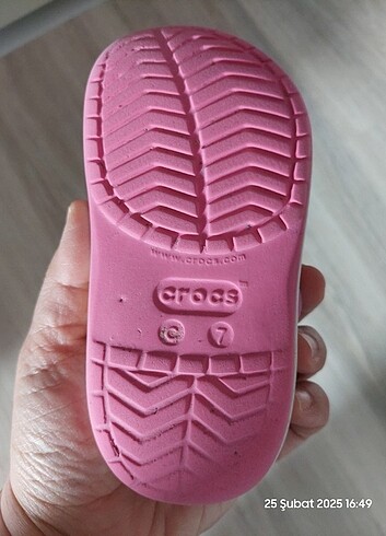 23 Beden pembe Renk Pembe Crocs C7 Terlik