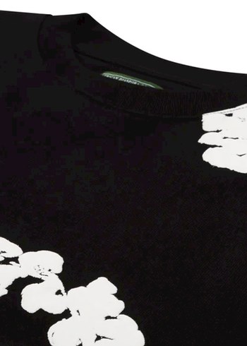 Erkek Siyah Beyaz Bağlama Desenli Sweatshirt - Görsel 2