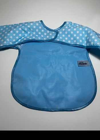 Puantiye Desenli Mavi Bebek Önlüğü - Görsel 2