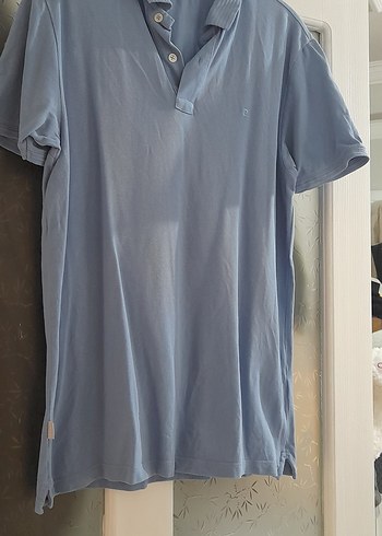 açık mavi Denim Erkek Polo Tişört - Görsel 9