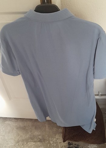 açık mavi Denim Erkek Polo Tişört - Görsel 10