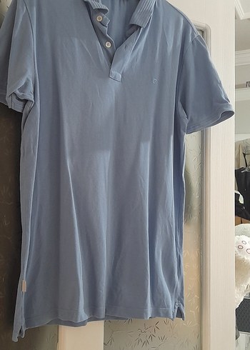 açık mavi Denim Erkek Polo Tişört - Görsel 5