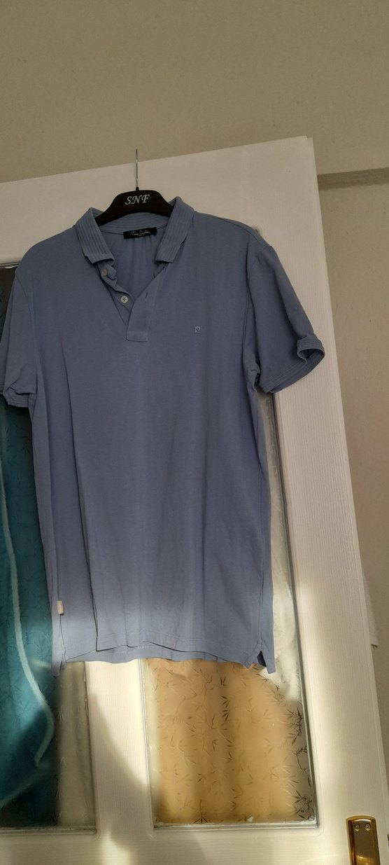 açık mavi Denim Erkek Polo Tişört - Görsel 3