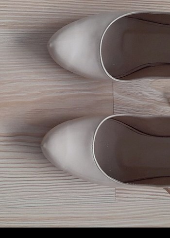 ten rengi Stiletto Topuklu Kadın Ayakkabı - Görsel 3