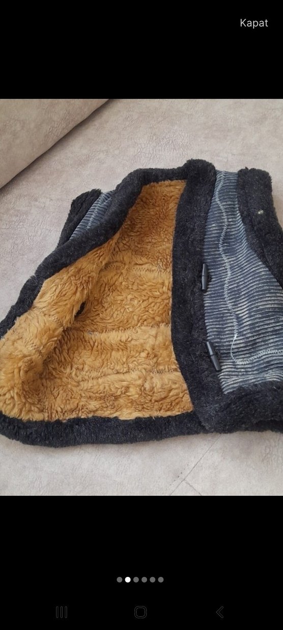 Erkek Çocuk Gri Süet Kürklü Yelek - Görsel 2